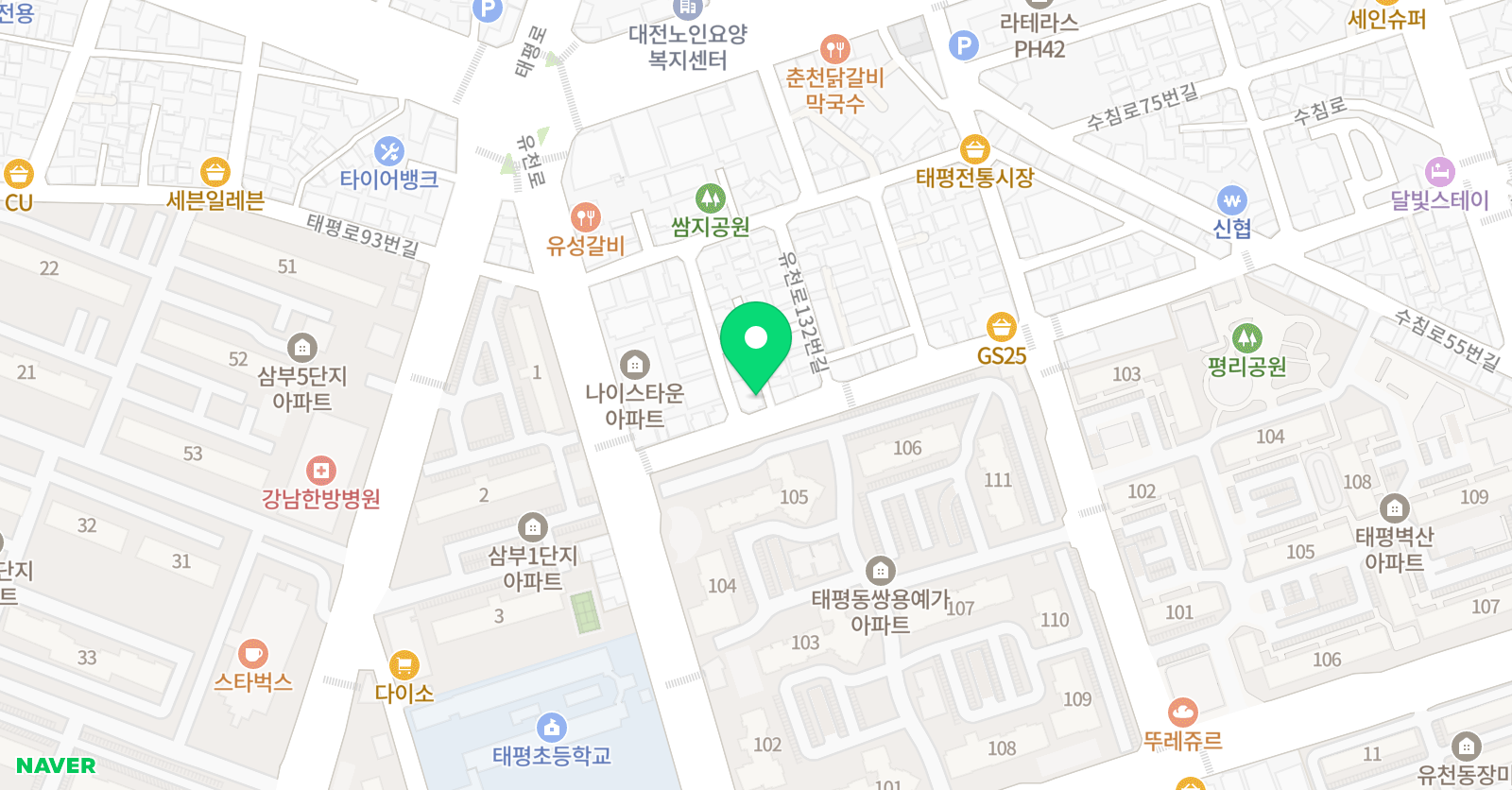 소나무향기 태권도 위치