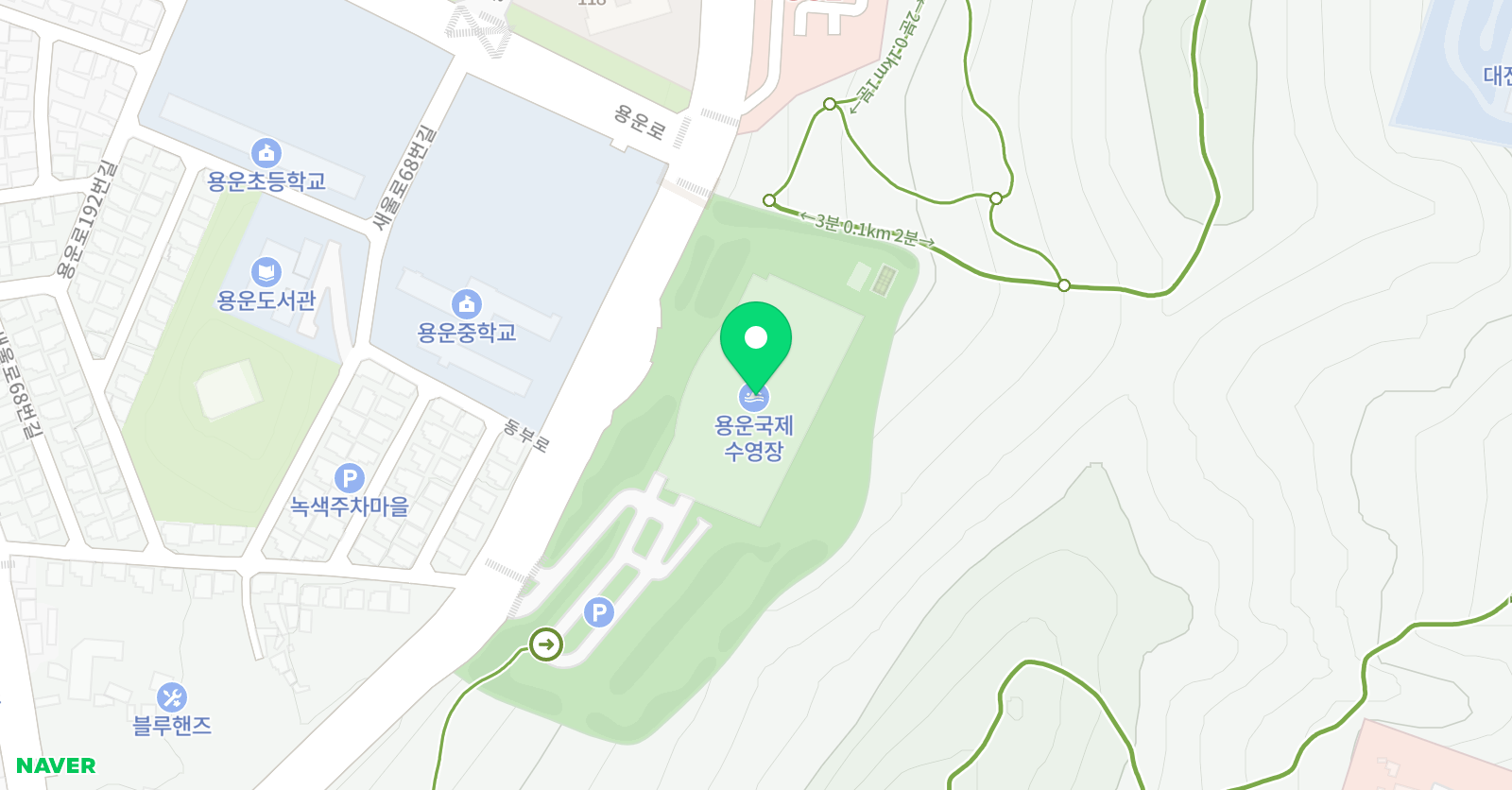 용운국제 수영장 위치