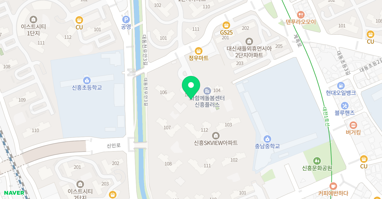 YBM램클래스 다이애나 대전신흥센터 위치