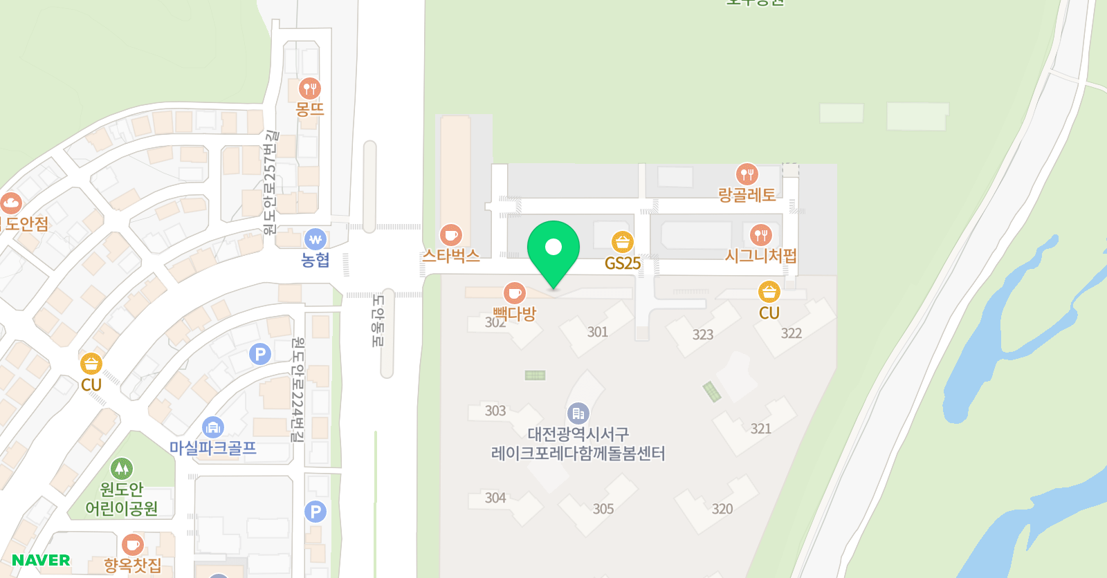 뮤엠 영어 레이크포레점 위치
