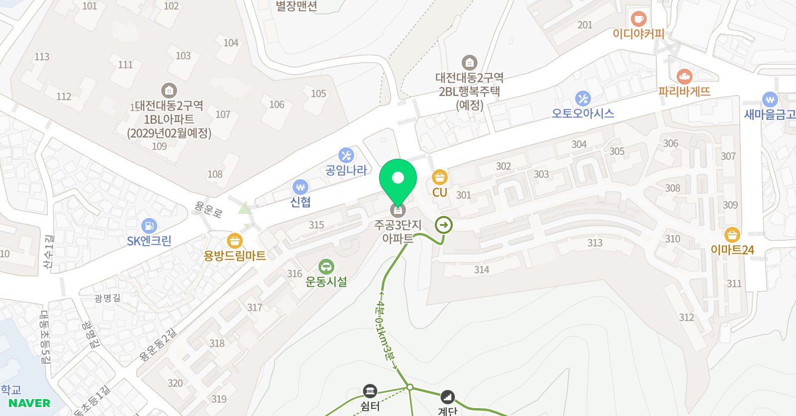 푸르넷 클래스원 용운점 위치