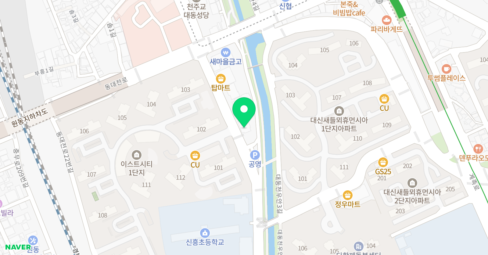 외대HS 어학원 대전대동브랜치 위치