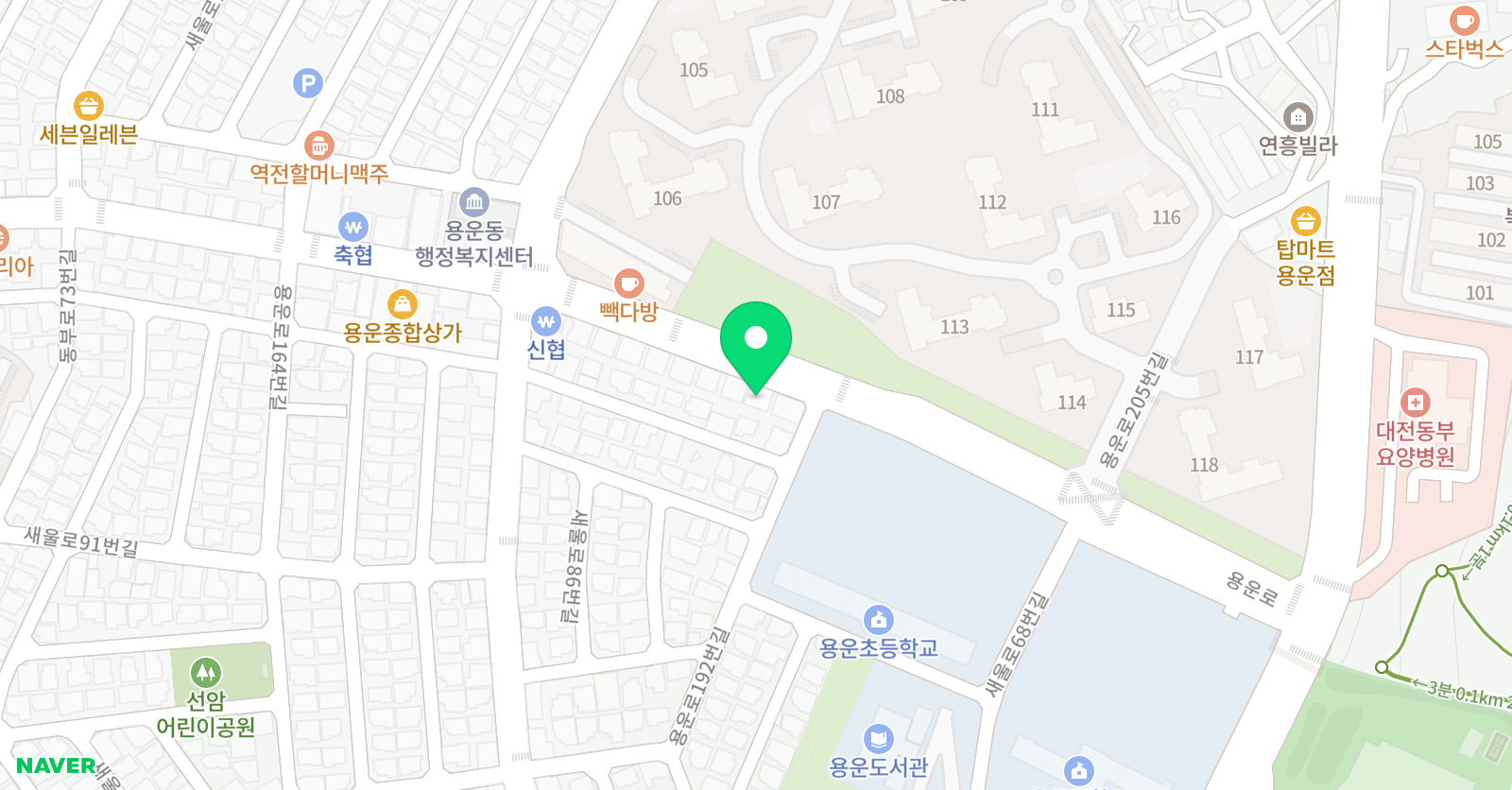 GnB 장학학원 위치