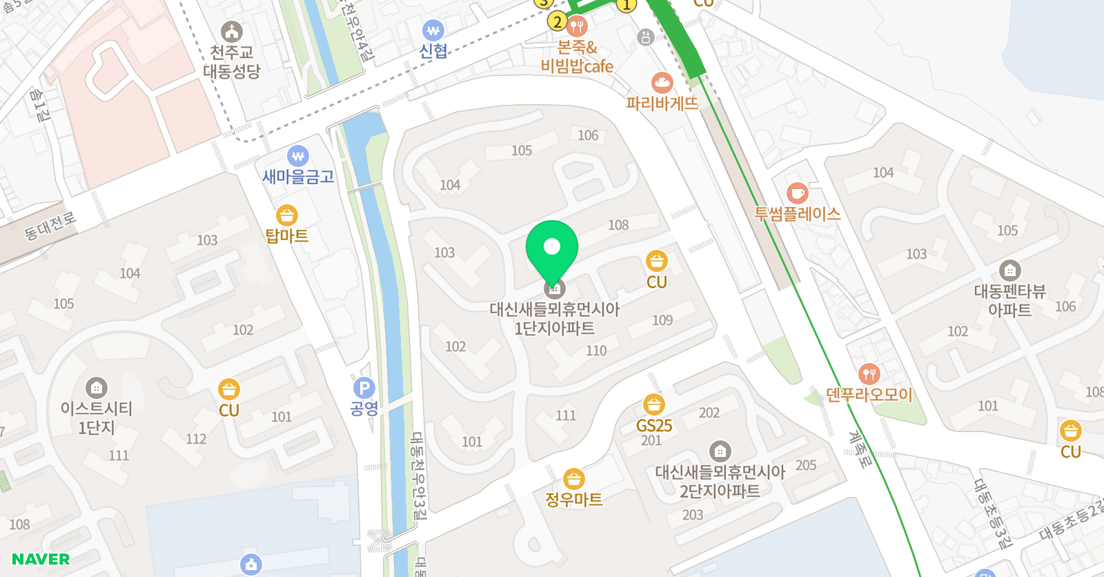 ERC영어독서클럽 대동새들뫼점 위치