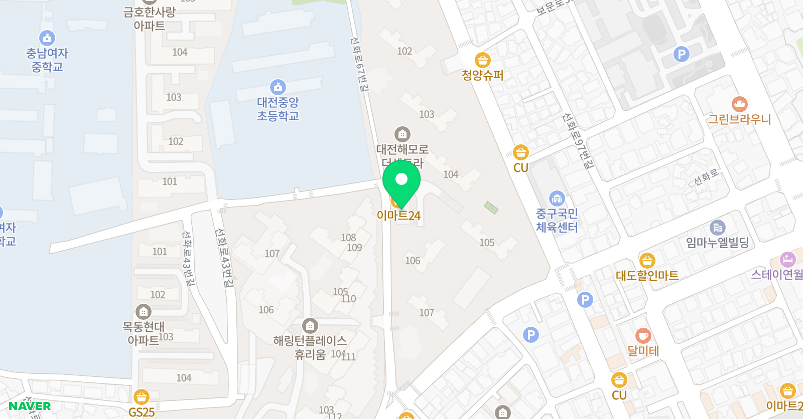 중앙위너스 영어수학학원 위치