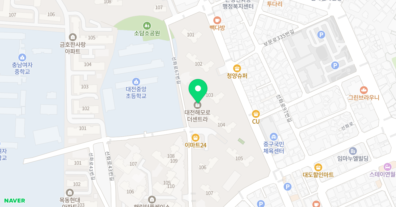 한사랑태권도 행복도장 위치