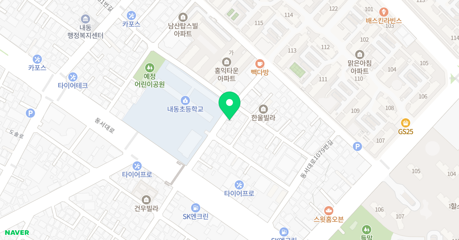 푸르넷 공부방 내동점 위치