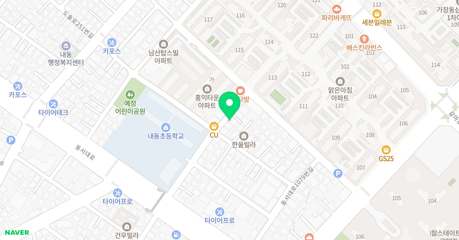 윤선생우리집앞 영어교실 내동맑은아침 영어교습소 위치