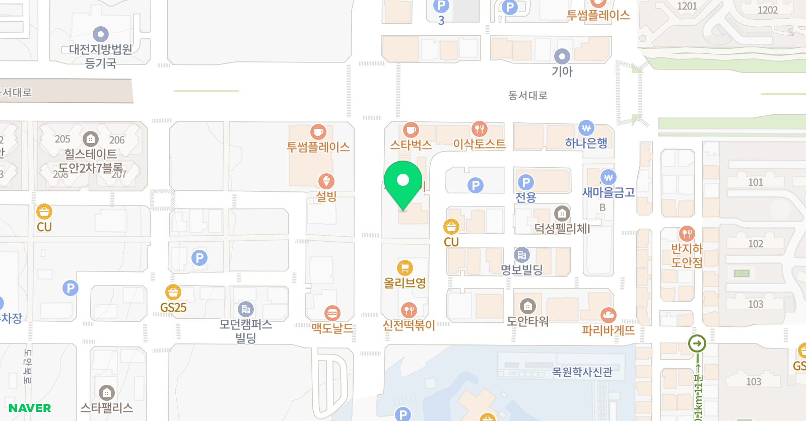와이즈만 영재교육 대전도안센터 위치
