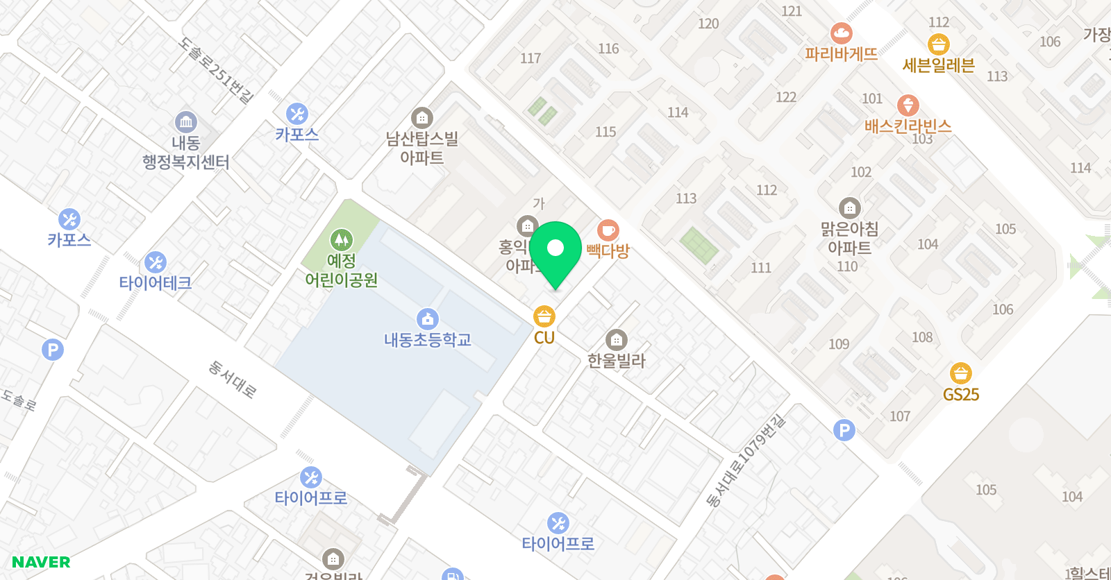 YBM 리딩클럽 내동센터 위치