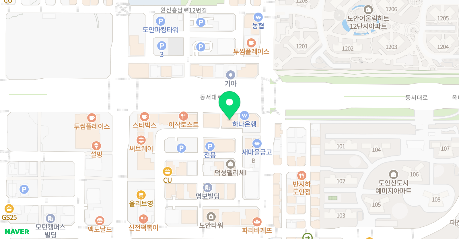 생각하는황소 대전도안 위치