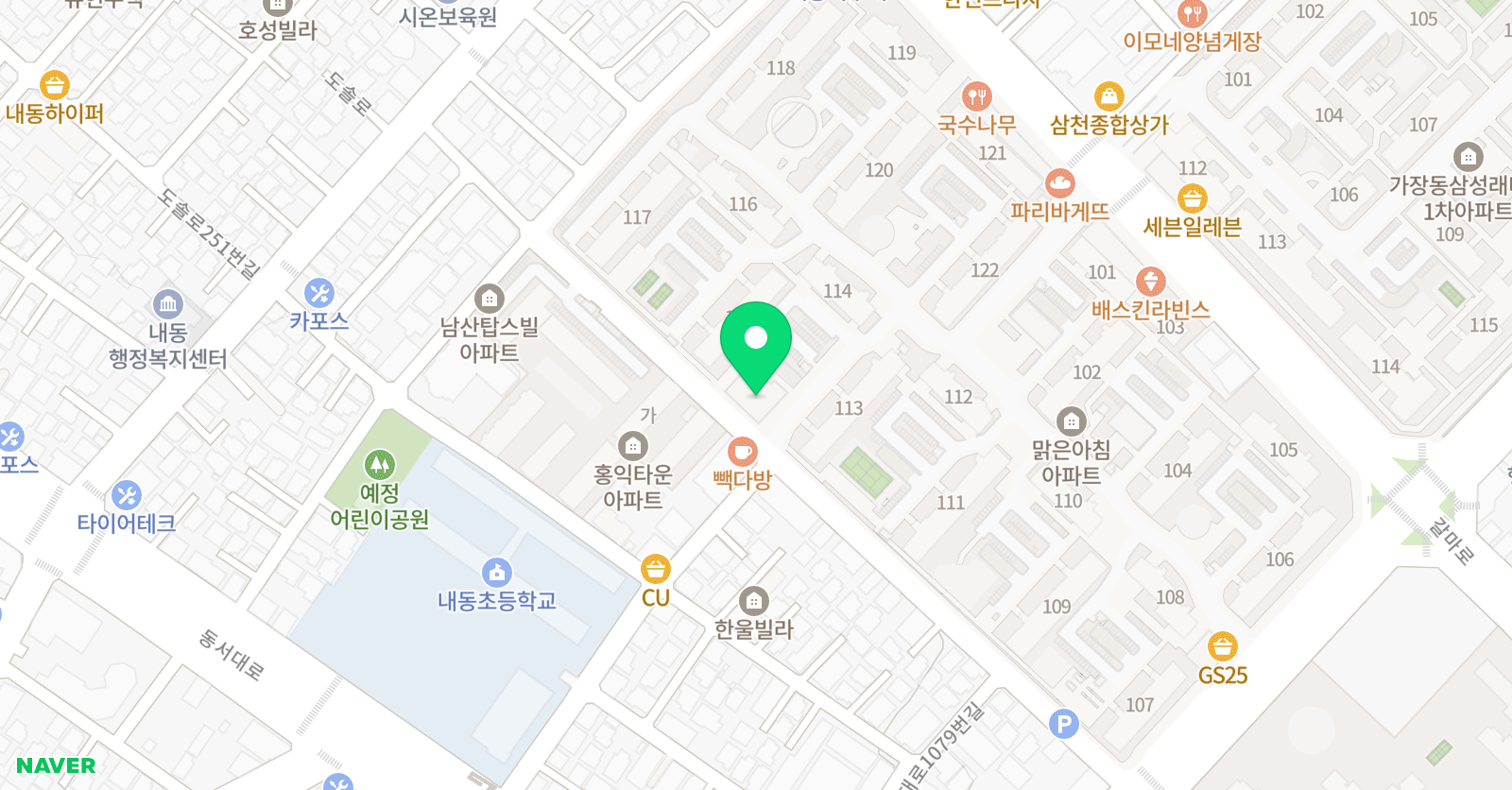 블루밍 태권도장 위치
