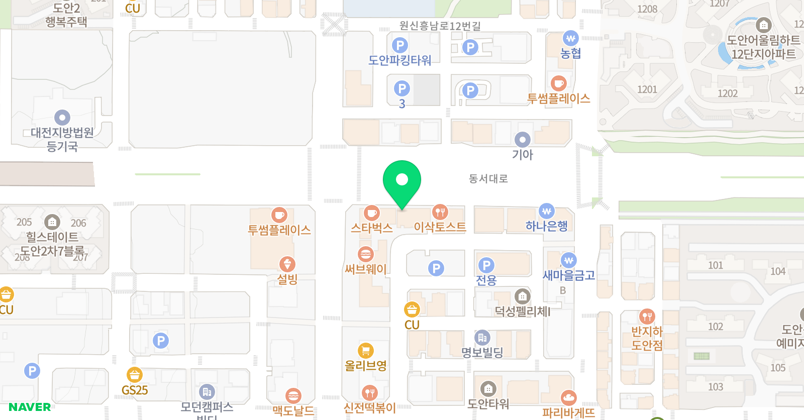 리틀팍스 어학원 대전도안센터 위치