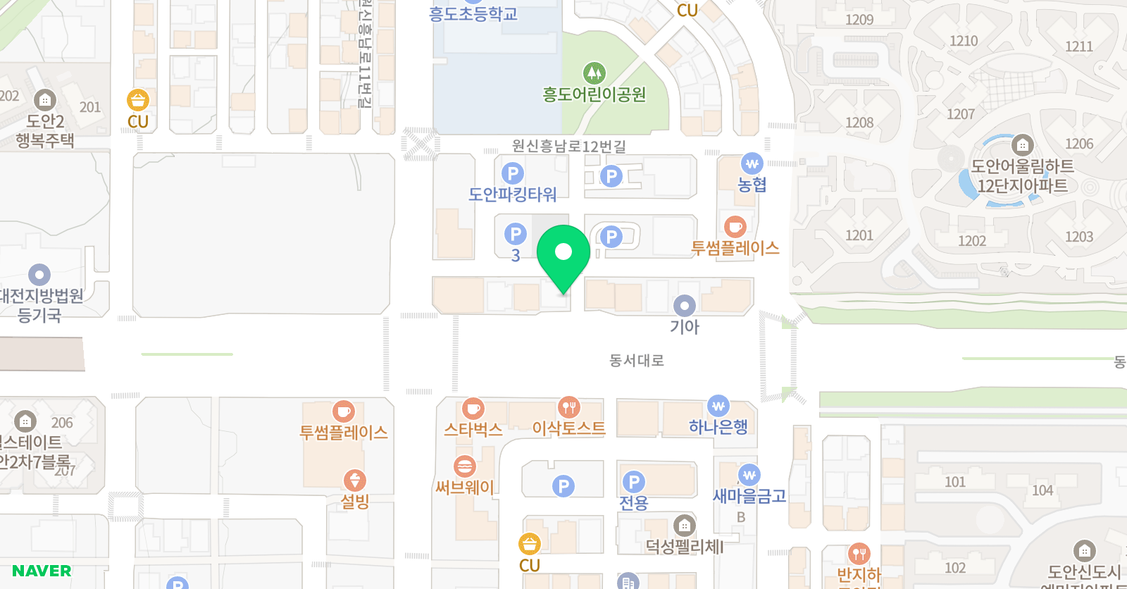 튼튼영어 베이비리그 도안센터 위치