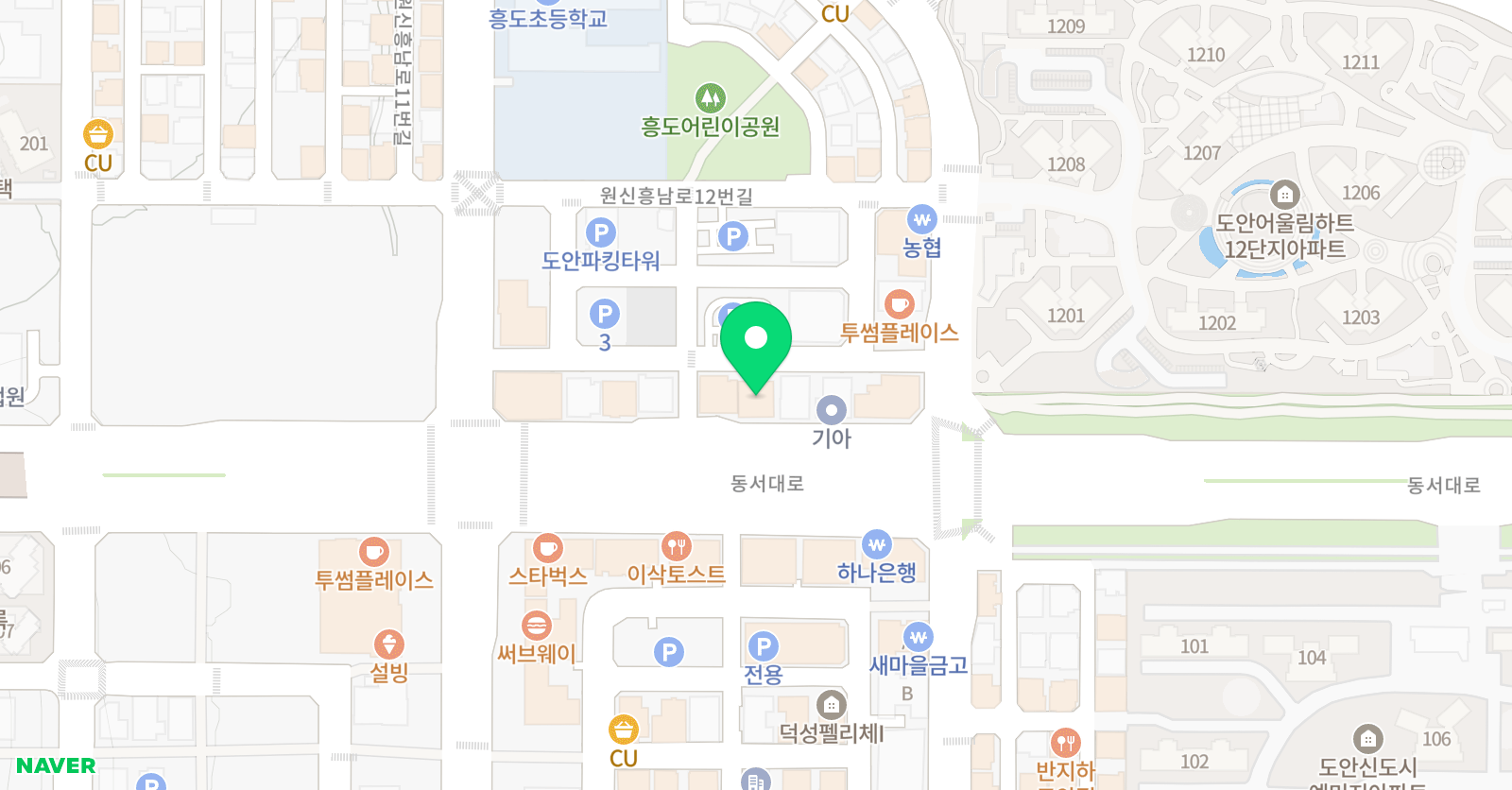 도안 해냄수학학원 위치