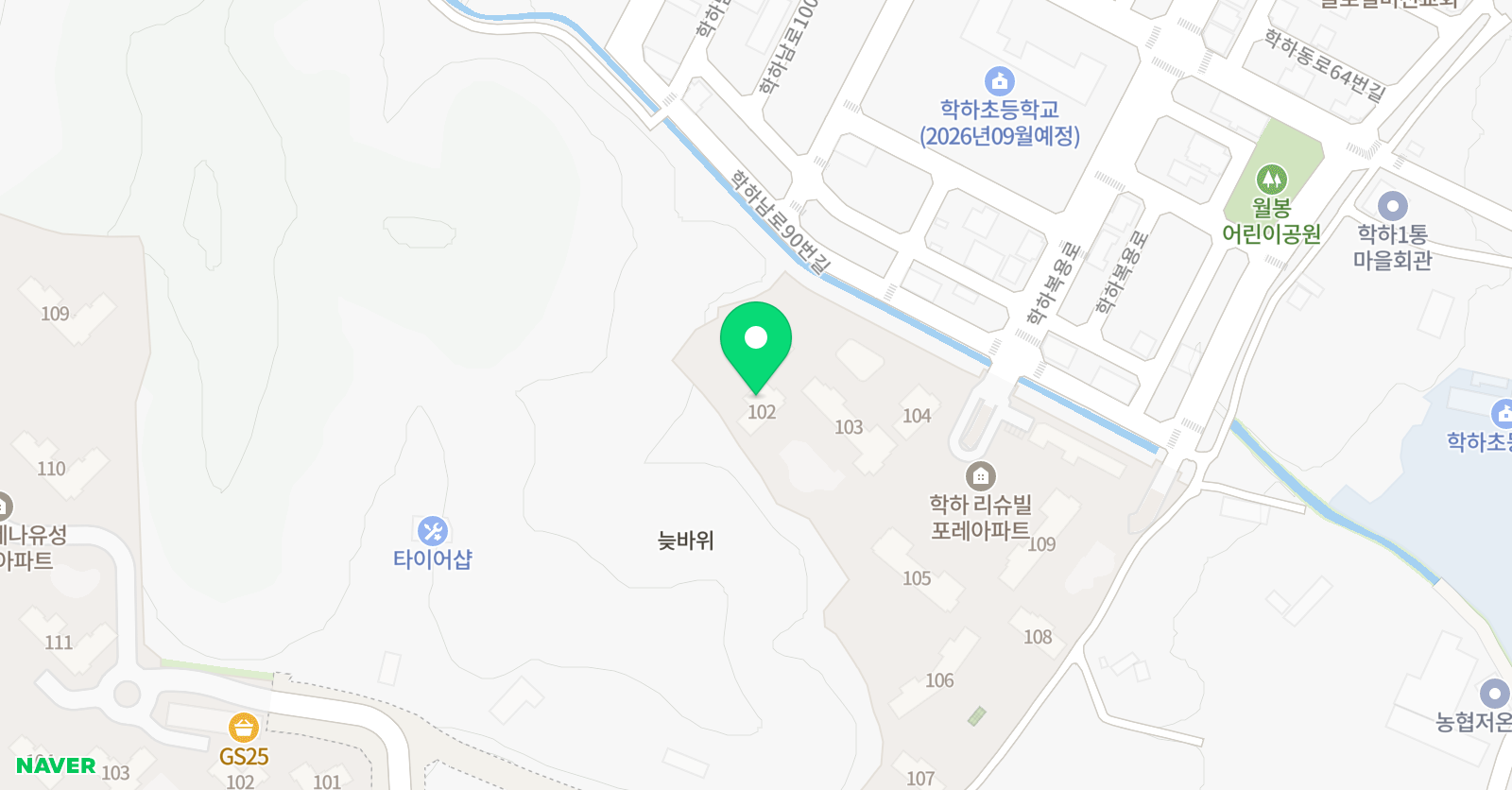 기탄 사고력교실 학하리슈빌포레점 위치