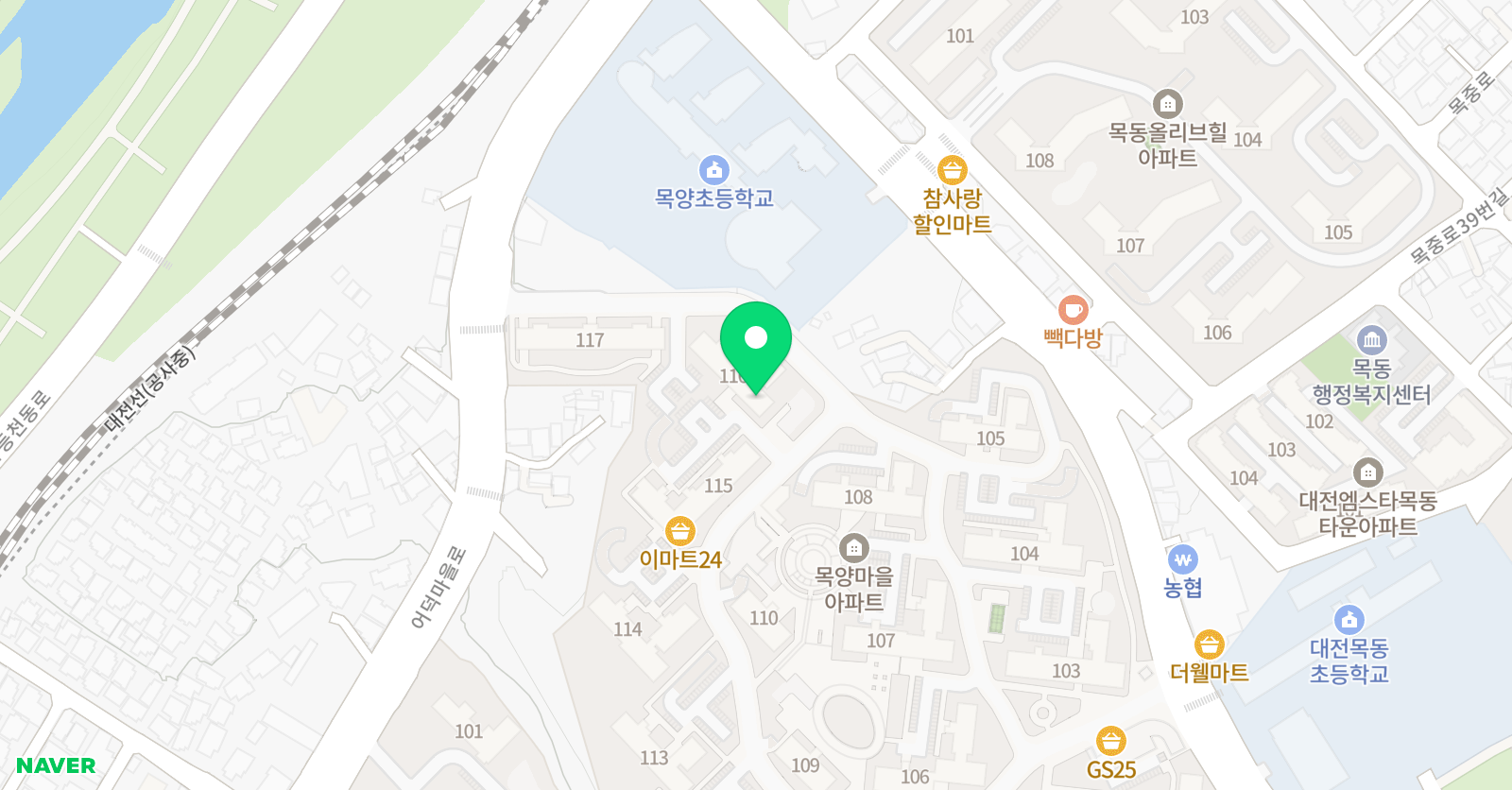 뮤엠영어 목양마을NEST 위치