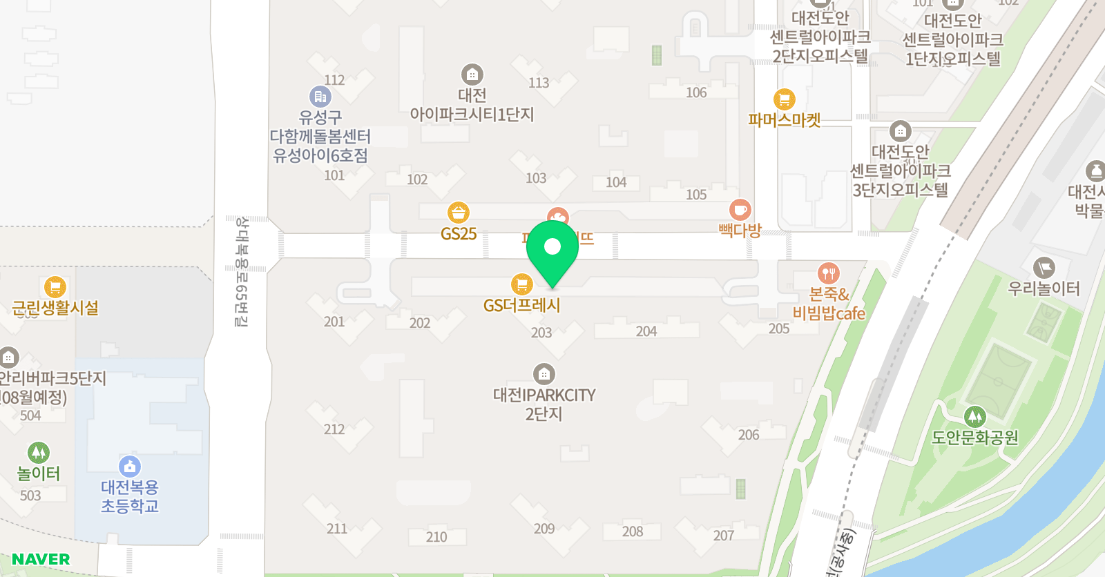 책읽는다락서원 도안동 복용 독서논술교습소 위치