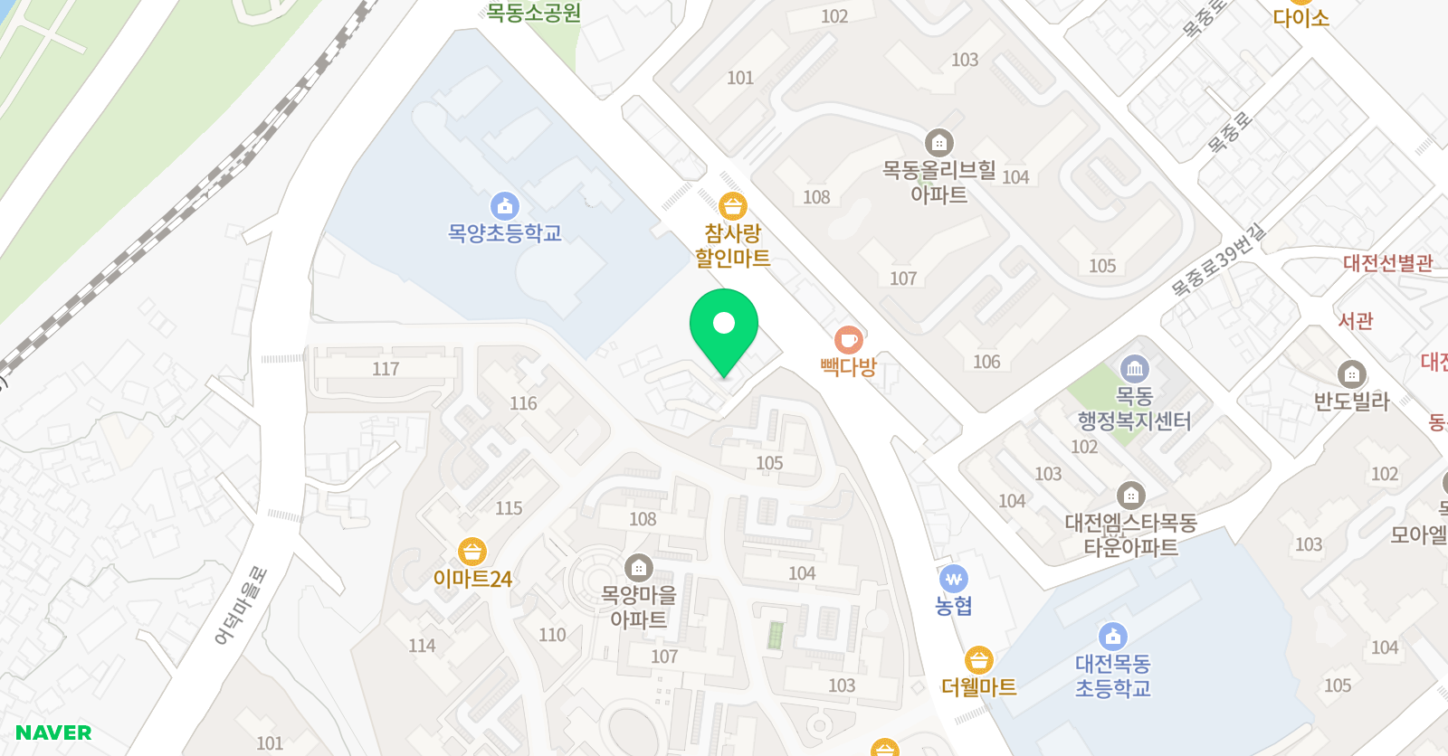EiE고려대 어학원 대전목동캠퍼스 위치