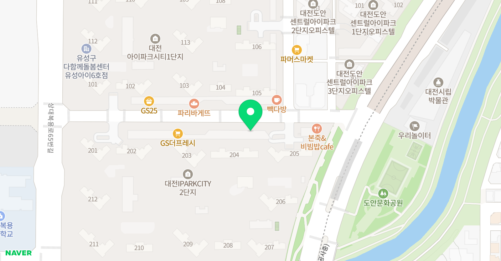 놀작크키크 미술학원 위치