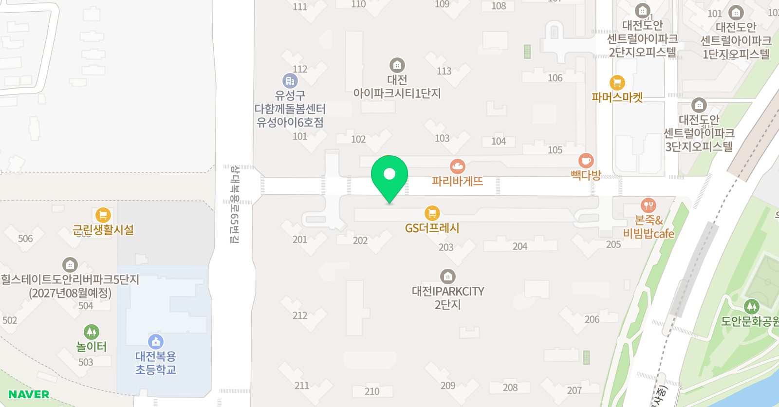 뮤엠영어 대전아이파크점 위치