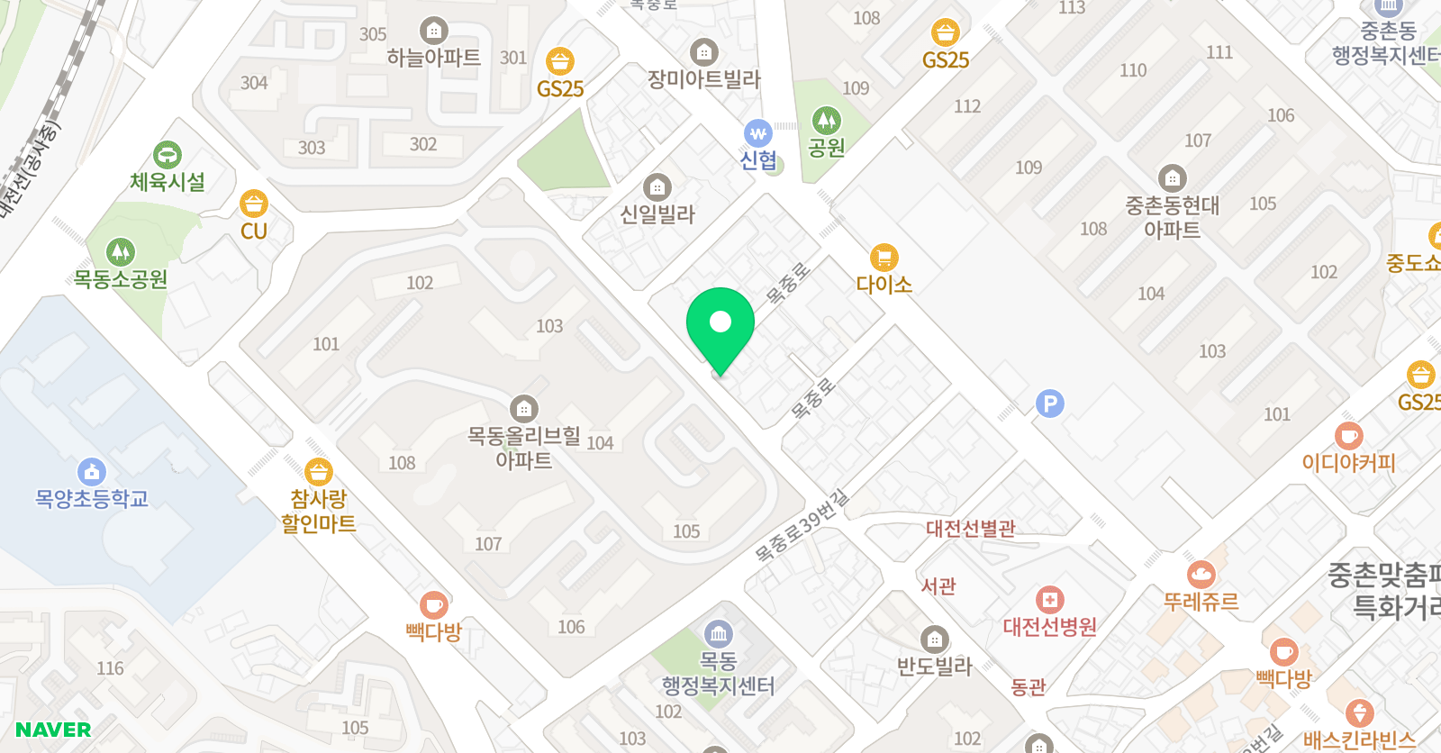 3030 영어학원 대전목동센터 위치