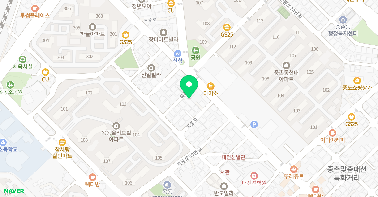 한울 영수학원 위치
