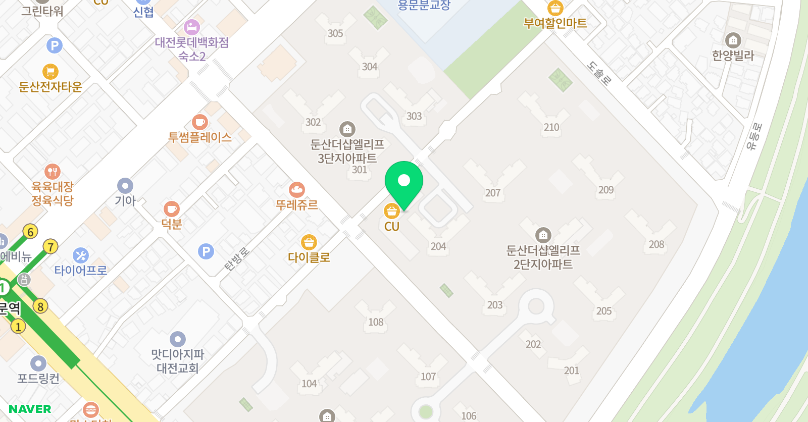 놀작마이아트 둔산더샵 미술교습소 위치
