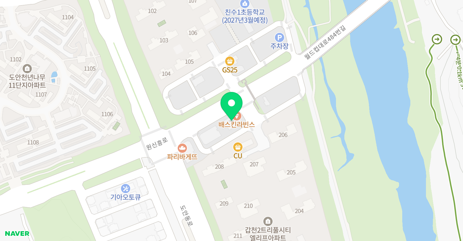 프렌잉글리시&매쓰 도안직영학원 위치