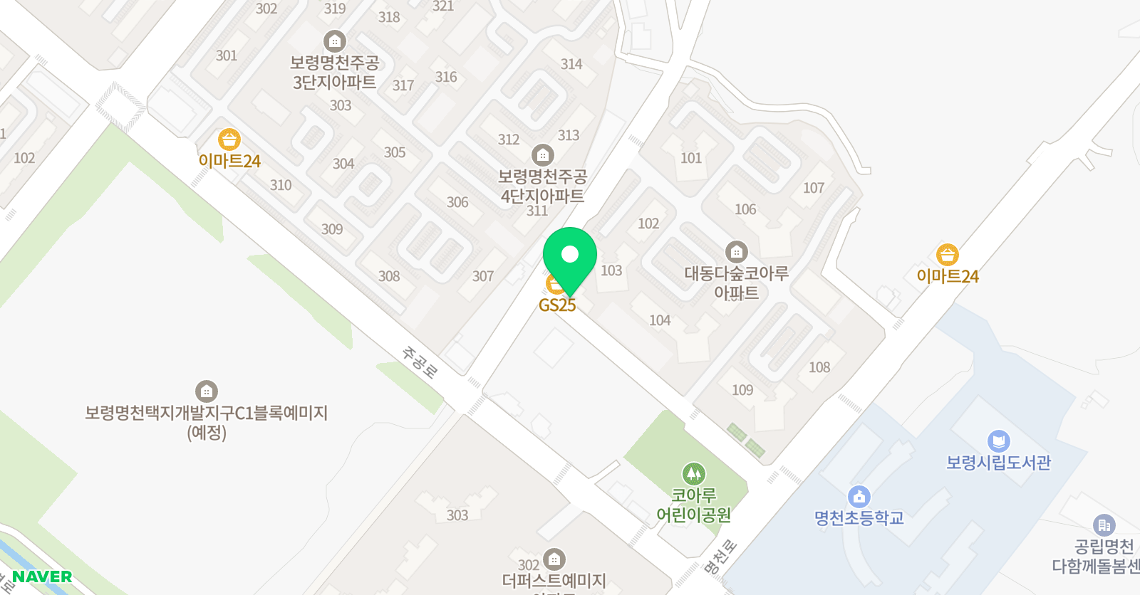 코아루 미술 위치