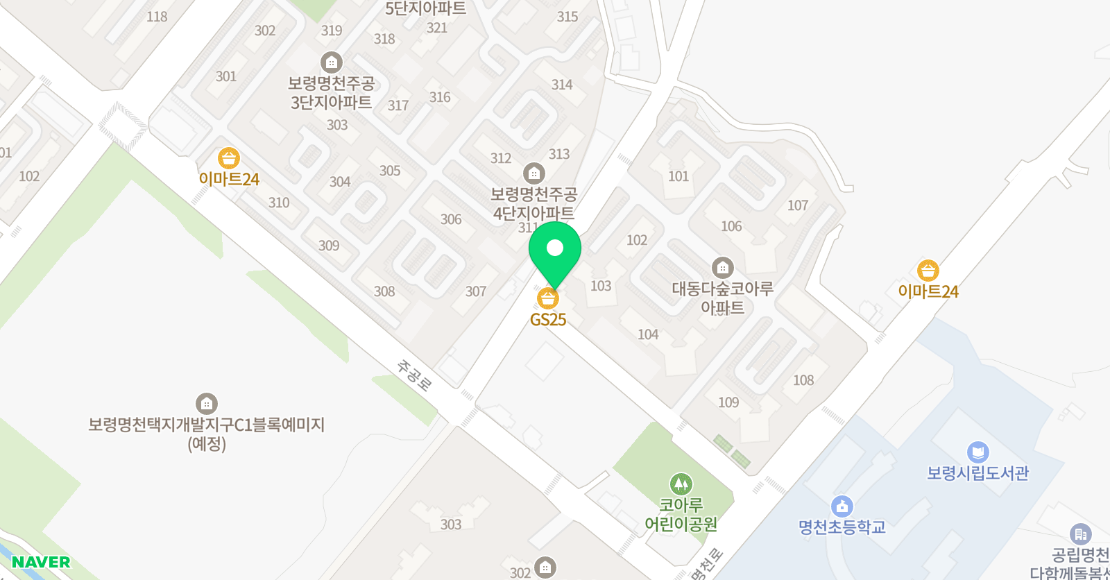 소리엘 피아노학원 위치