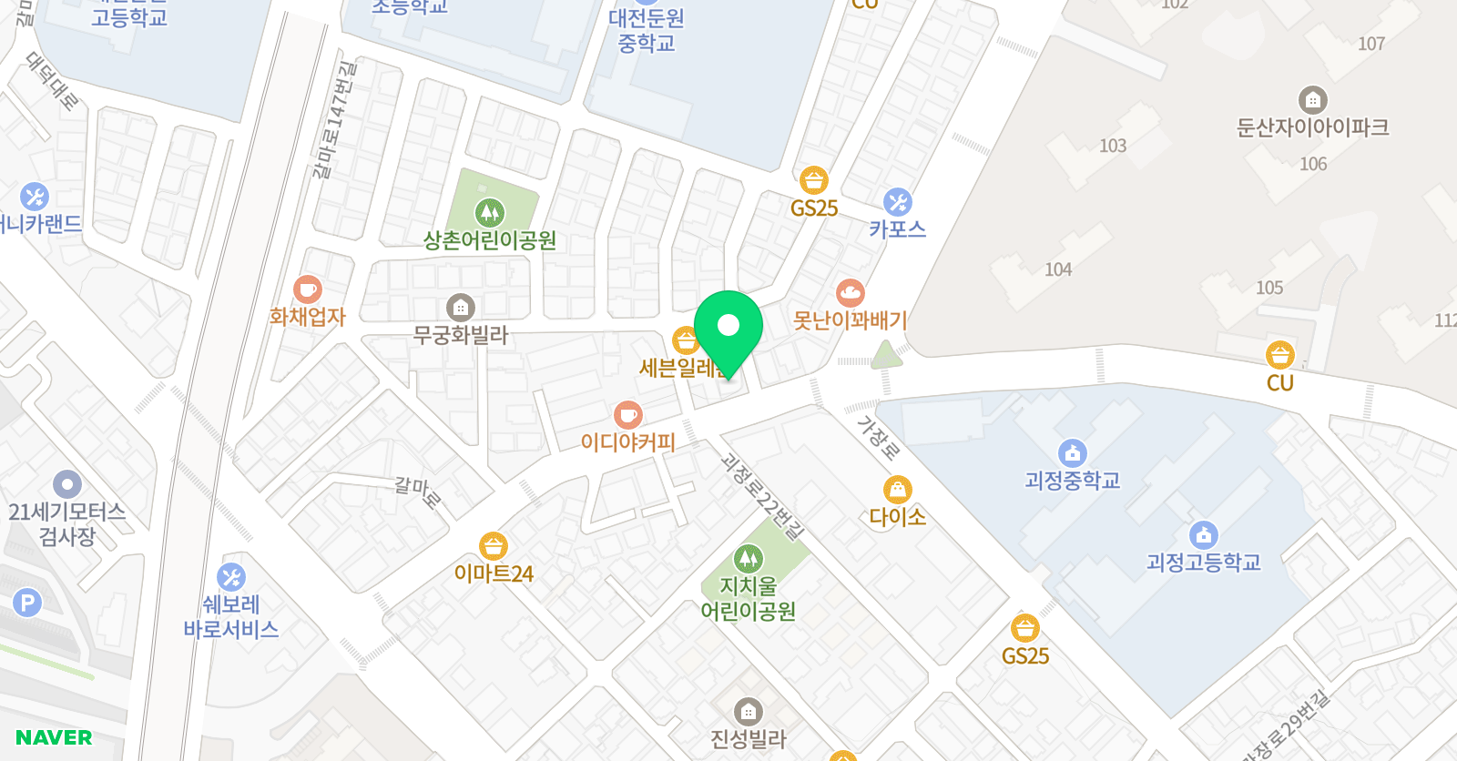 정율 학원 위치