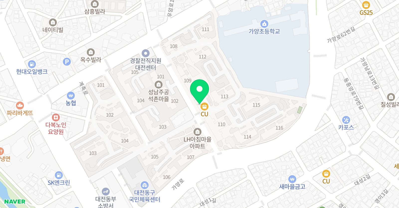 뮤엠 영어 학원 대전가양점 위치