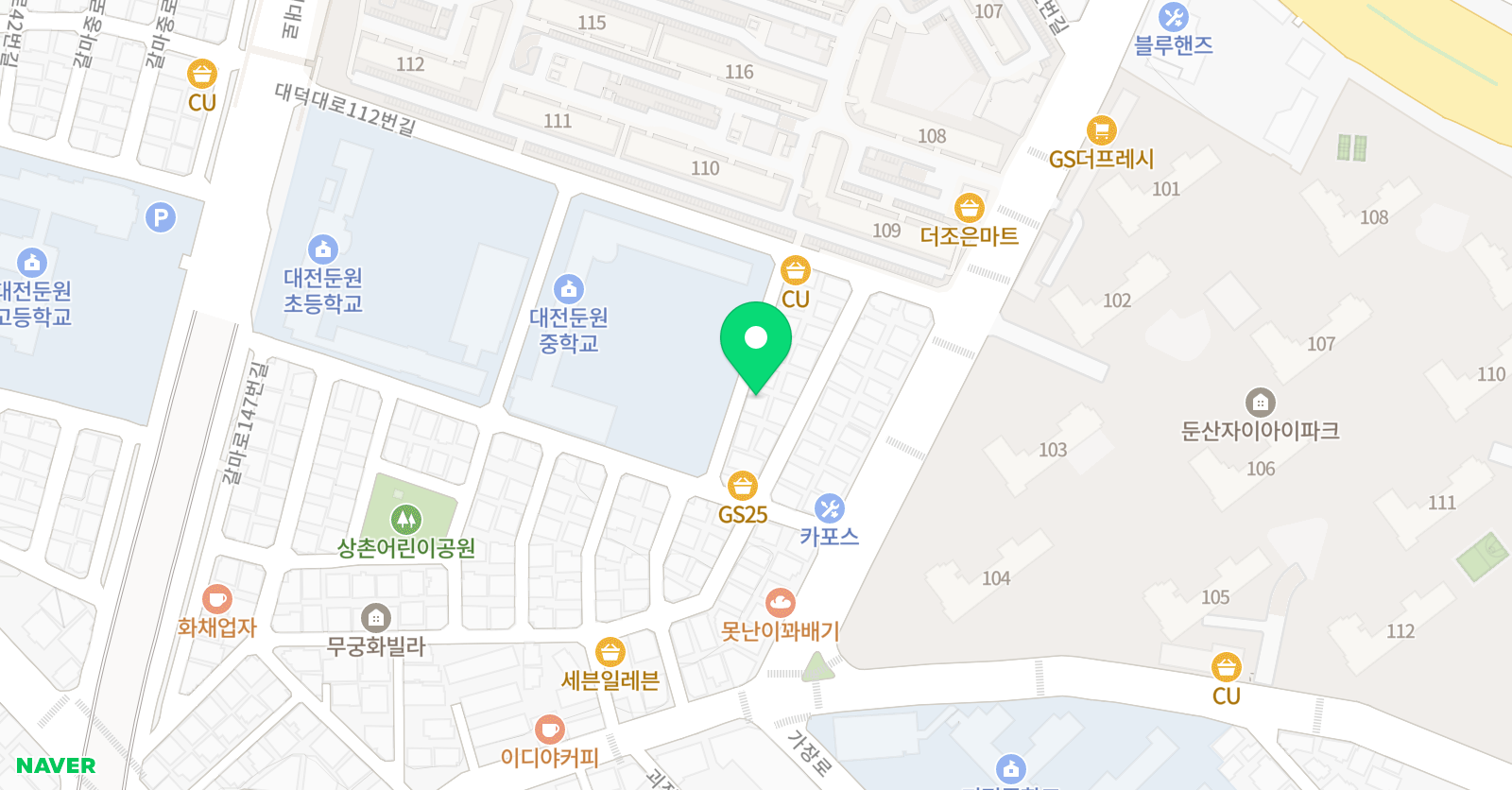 링키 영어교습소 둔원초점영어교습소 위치