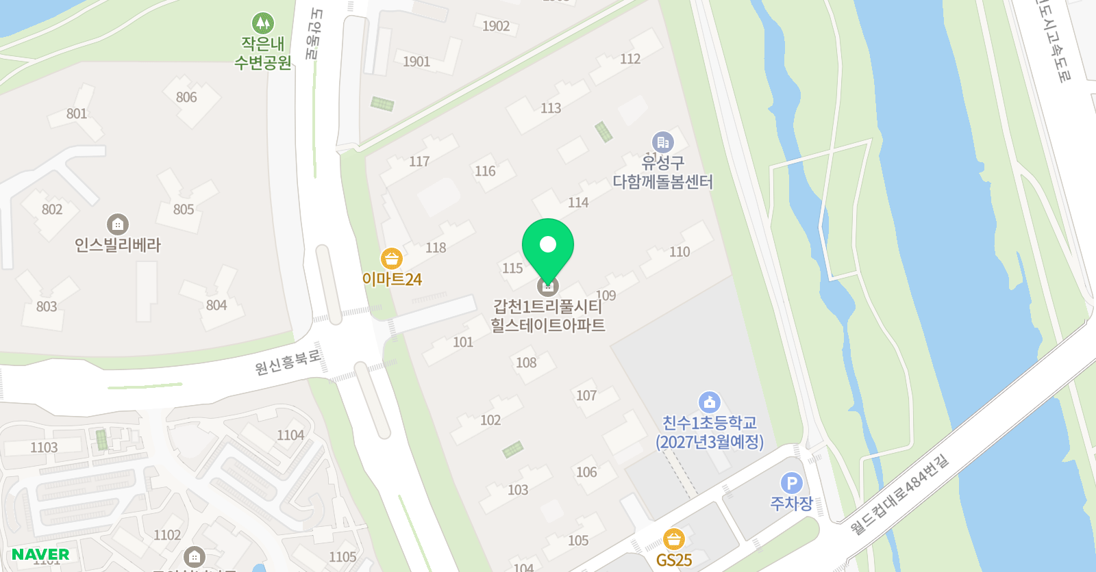 스마트해법수학 스마트해법영어 갑천1블록힐스테이트점 위치