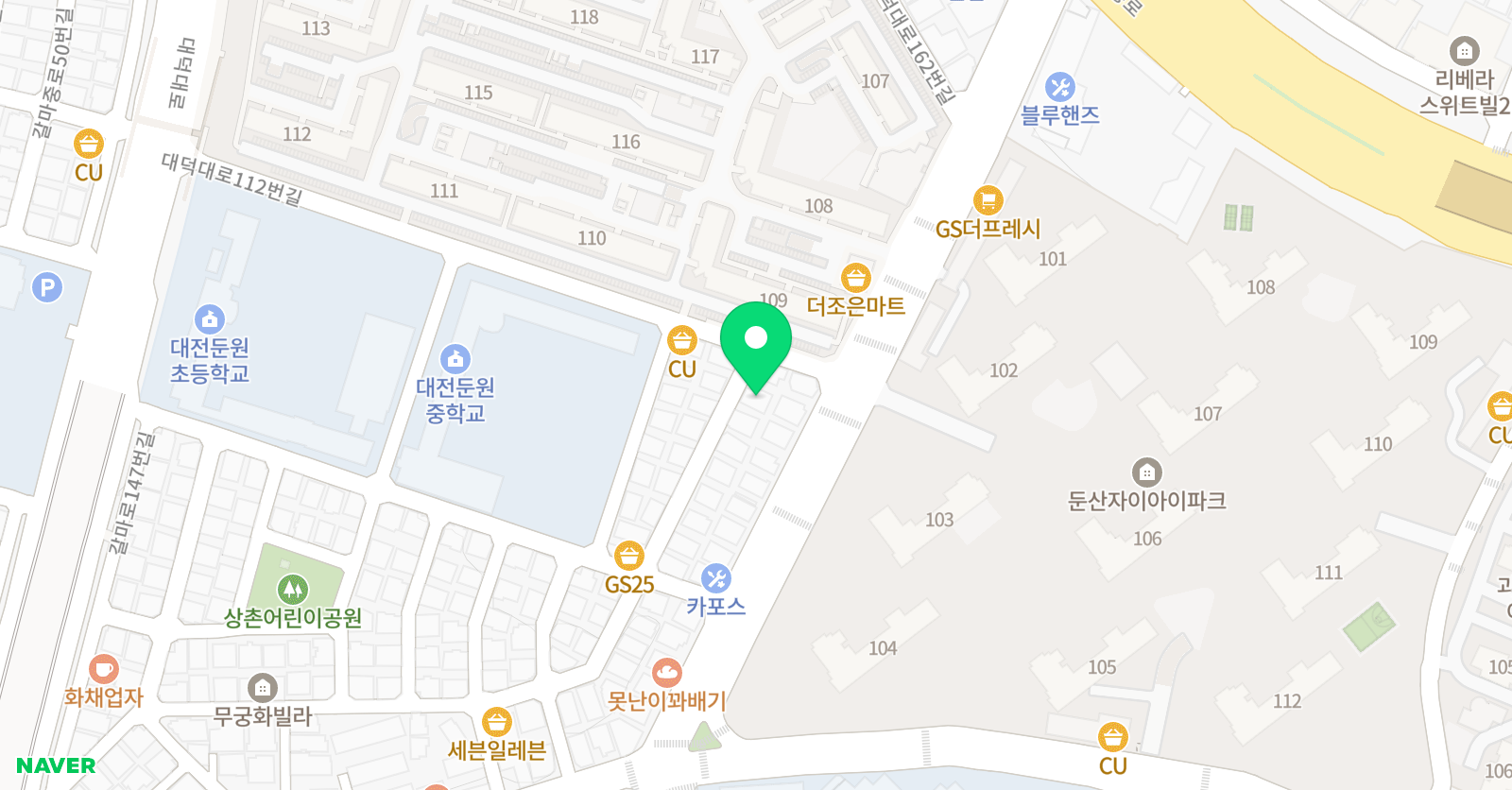 눈높이러닝센터 둔원학원 위치