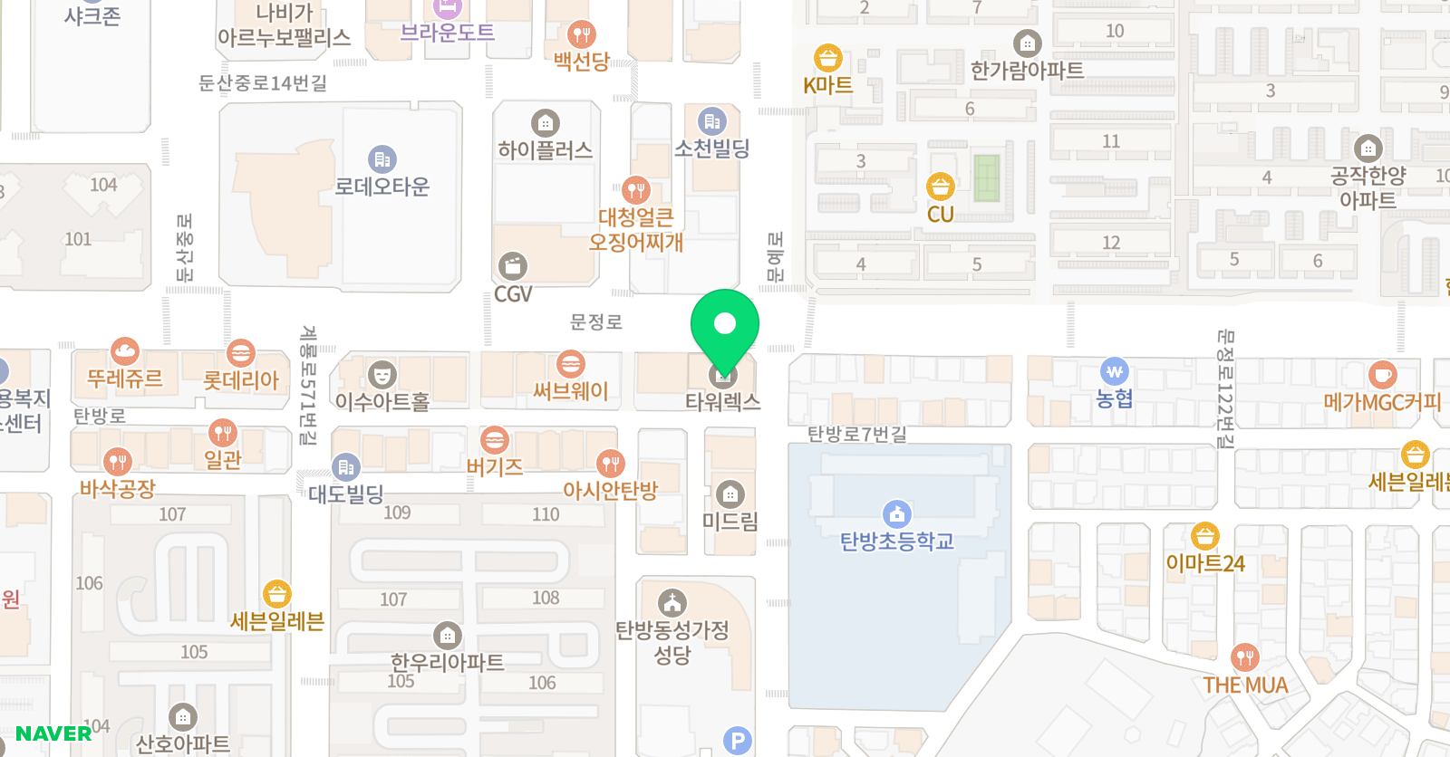 미술로생각하기 대전서구탄방센터 위치