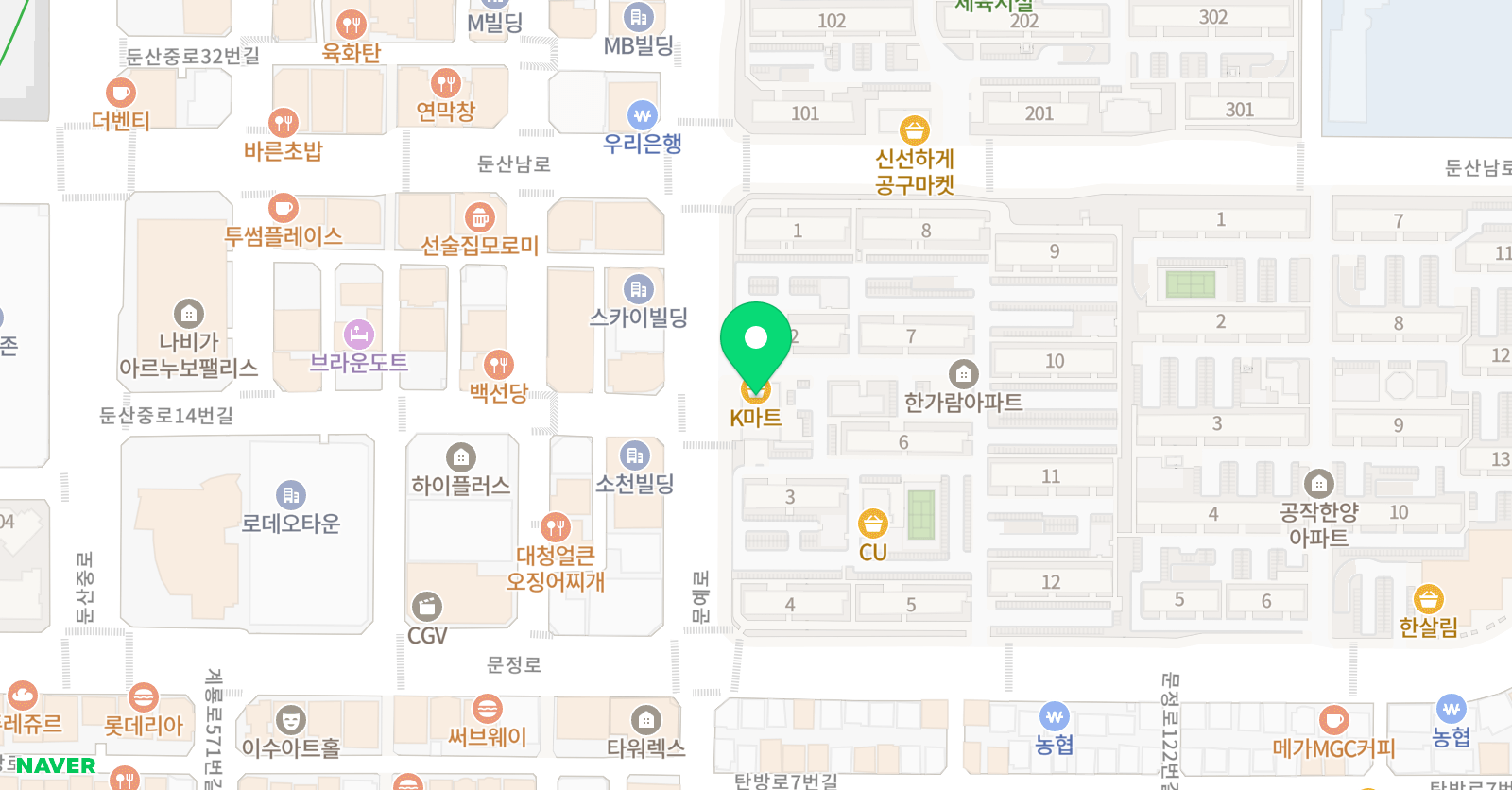 지혜의숲 대전탄방 위치