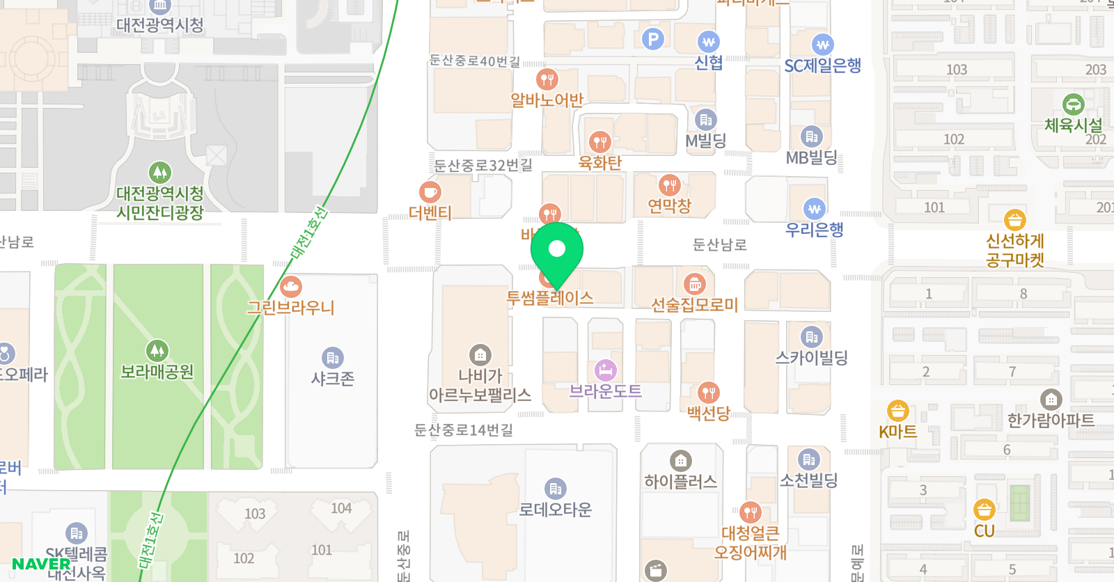 에이프릴 어학원 대전둔산캠퍼스 위치