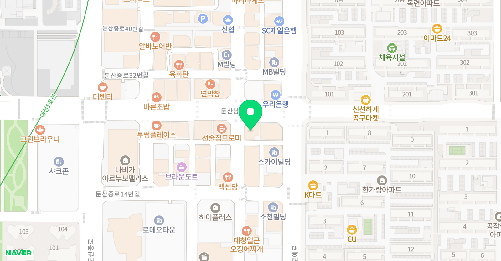 코드스튜디오 둔산학원 위치