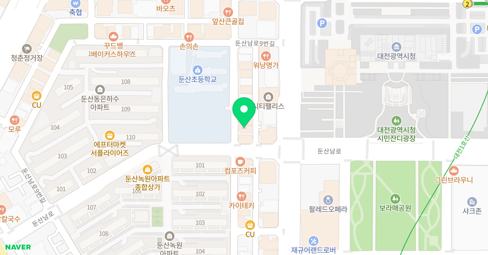 엠베스트SE 둔산학원 위치