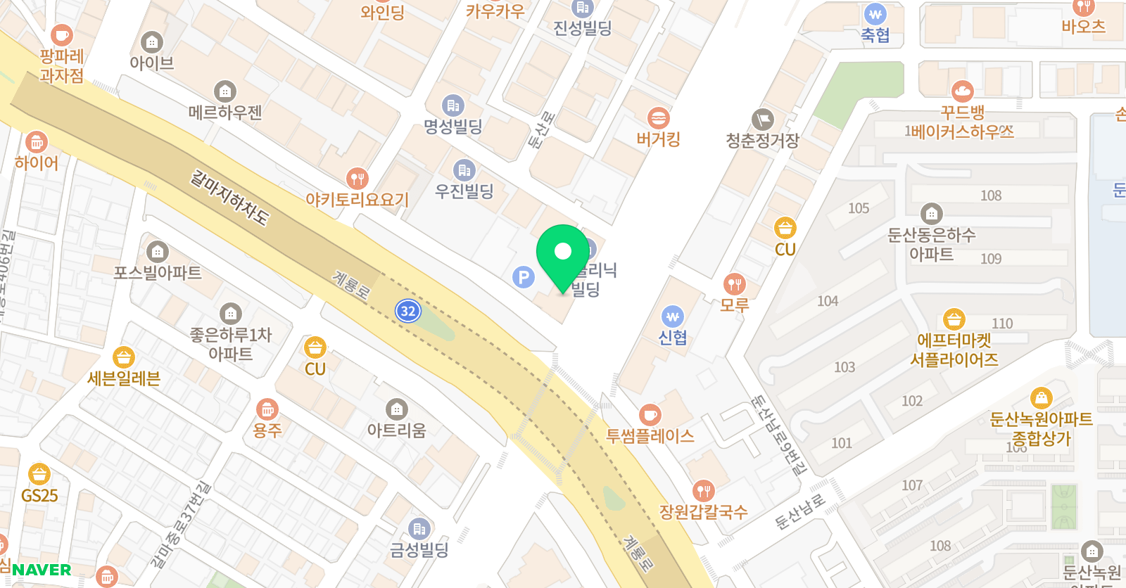 SBS아카데미게임학원 대전점 위치