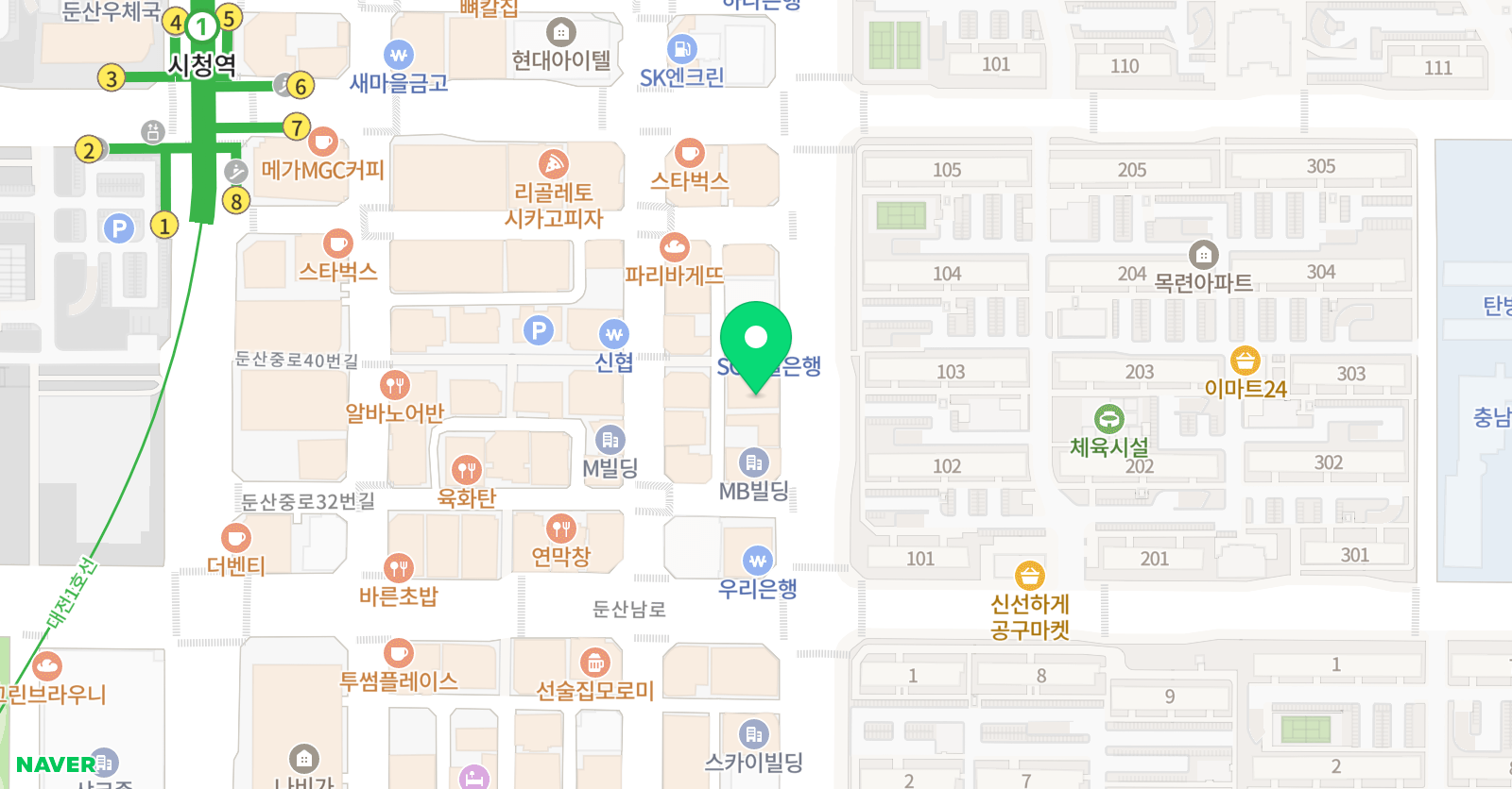 윤선생 영어숲 둔산동부학원 위치
