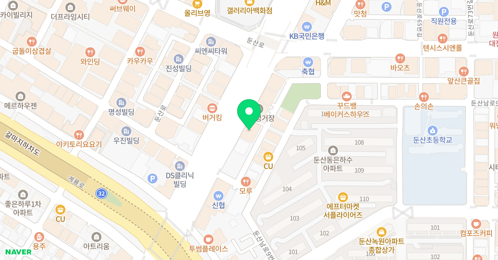 스위밍키즈 대전둔산본점 위치