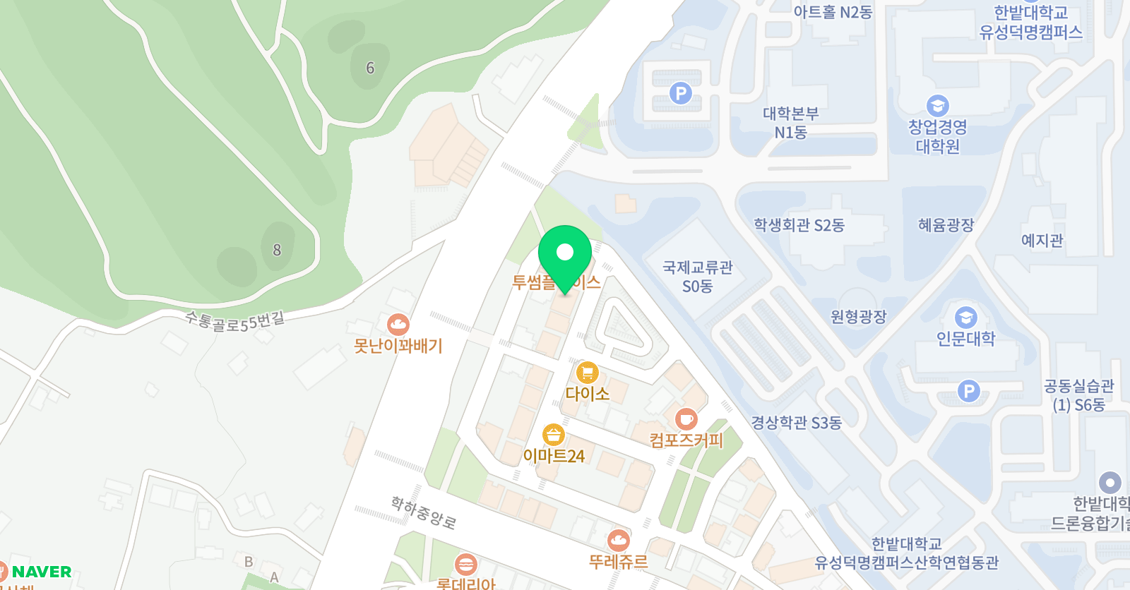 본사이코리아 한밭대점 위치