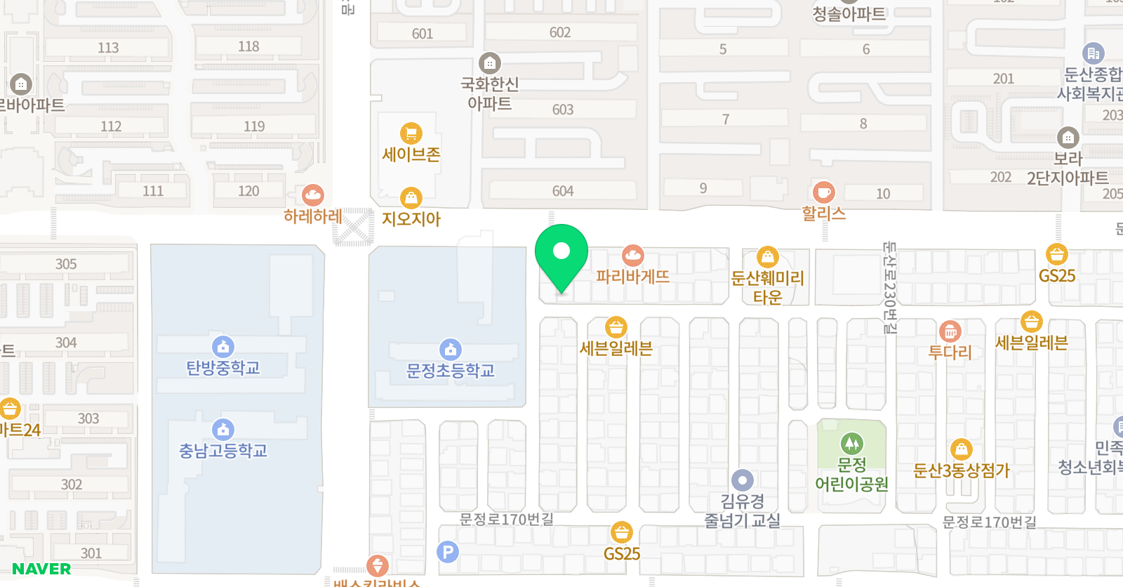 스마트 해법수학 둔산문정점 위치