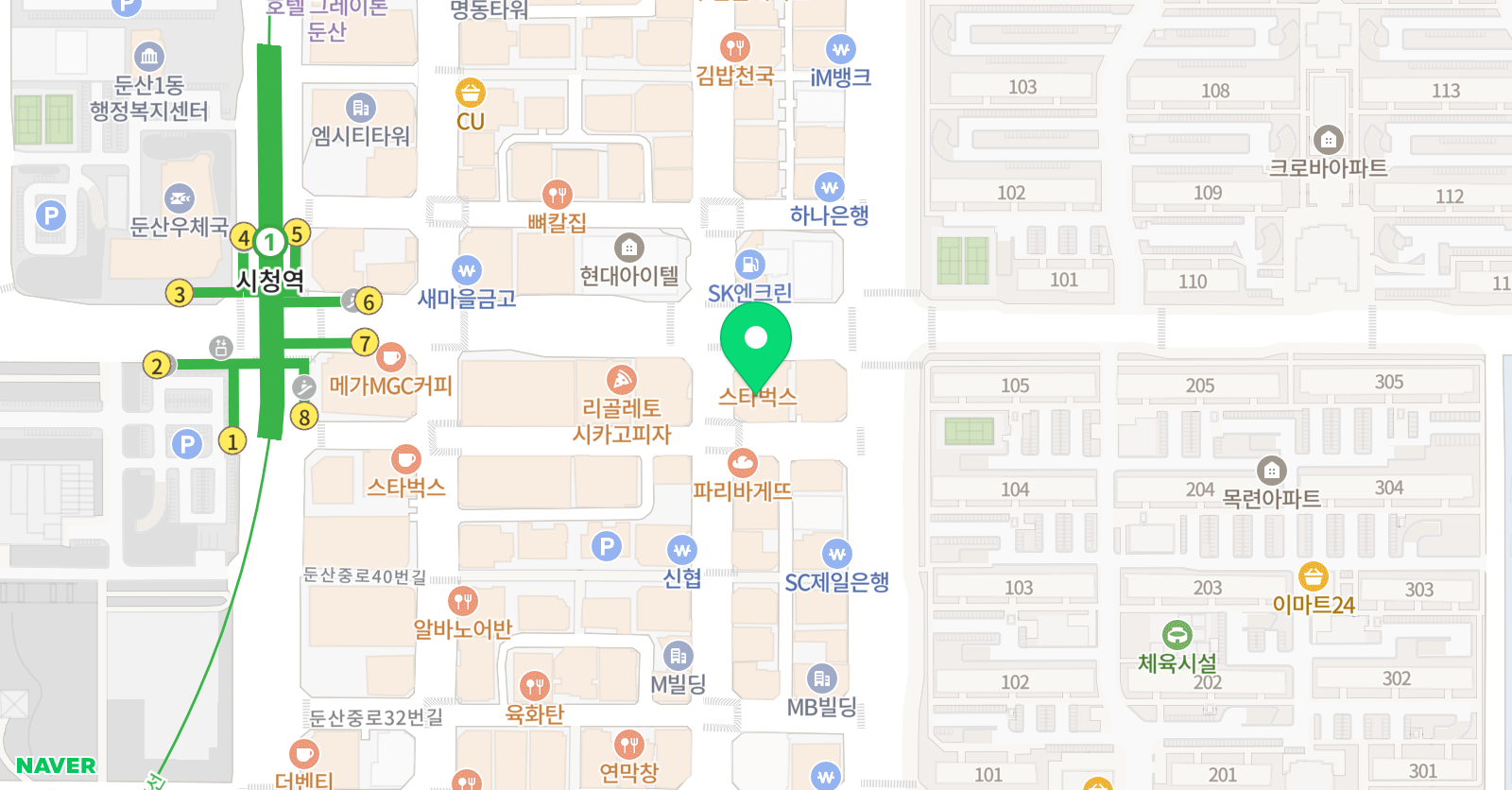 엠베스트SE 탑 둔산 학원 위치