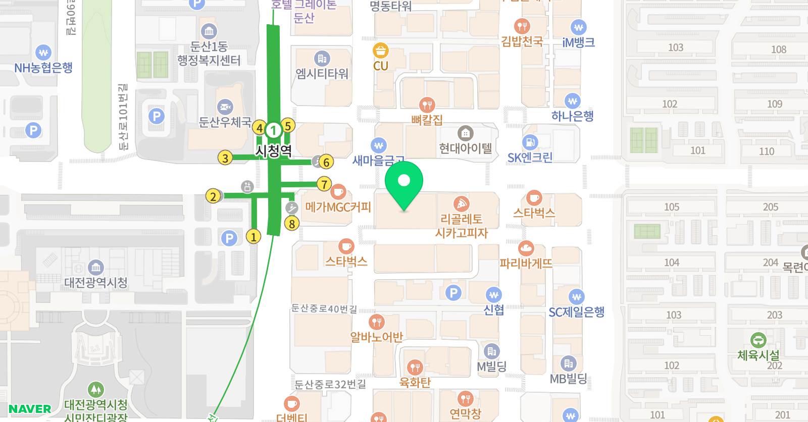 대교랭귀지스퀘어 대전점 위치