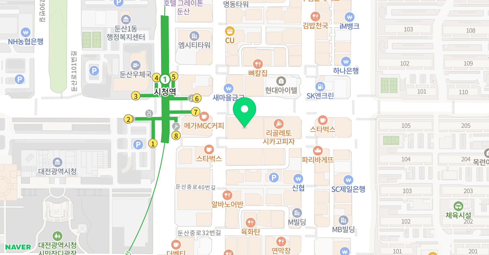 솔루니 대전둔산학원 위치