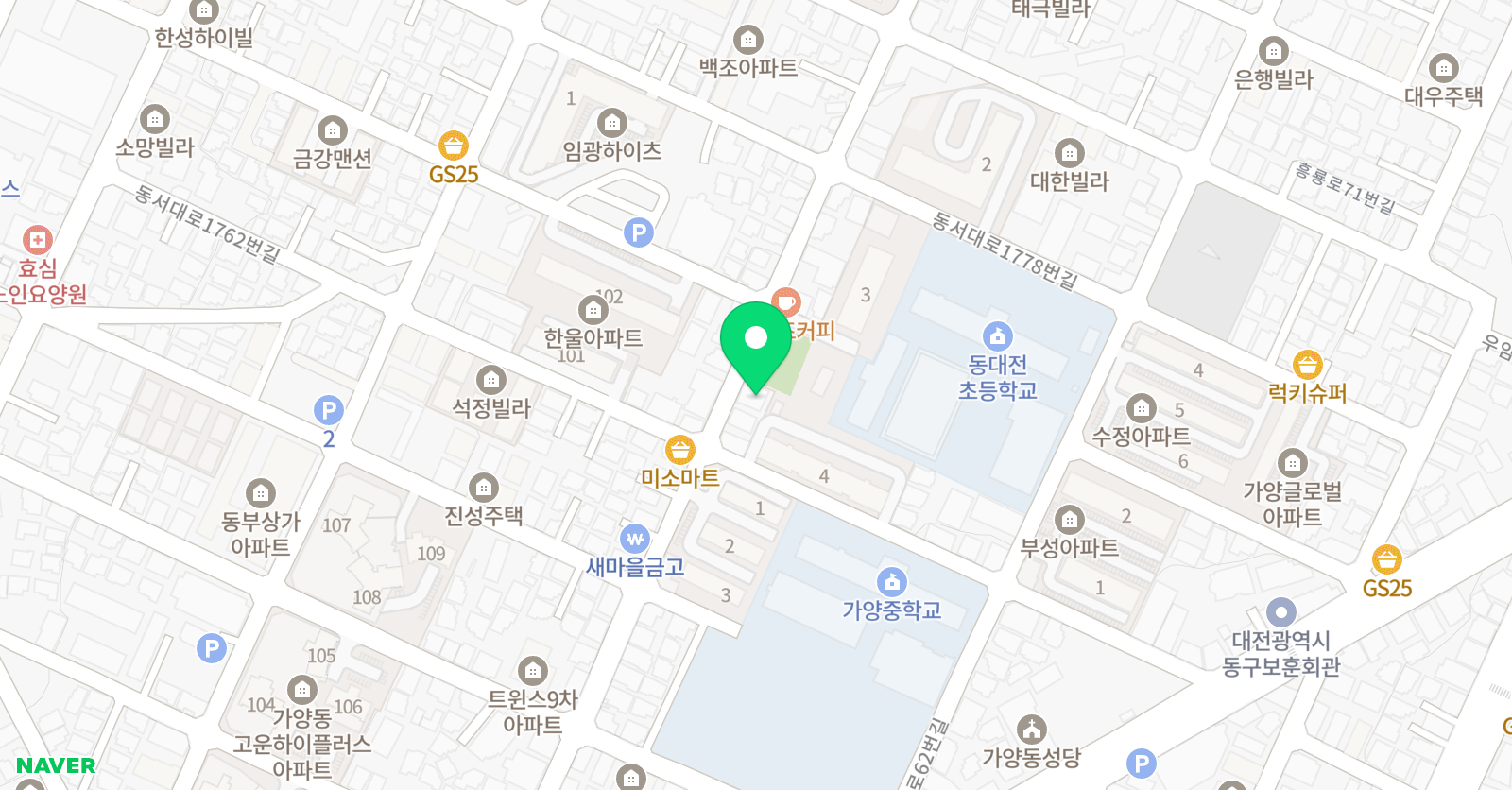 빨간펜 수학의달인 학원 가양2동점 위치